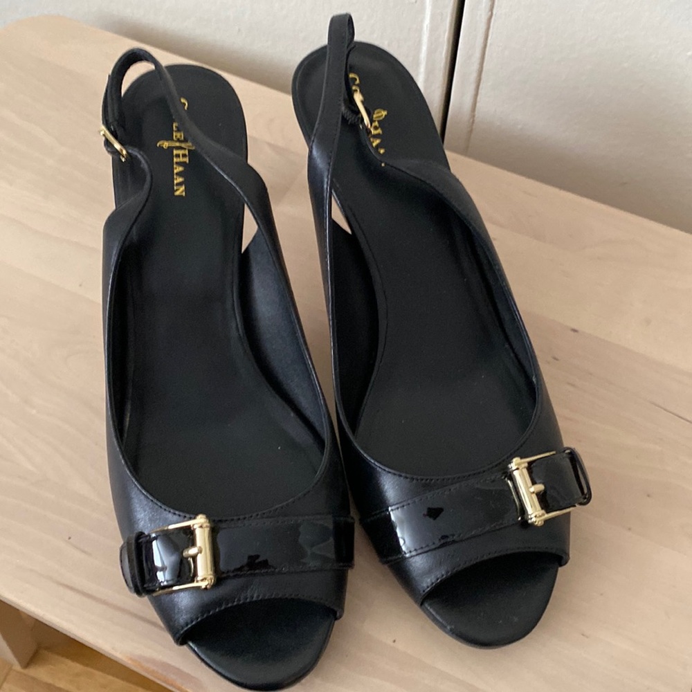 Cole Haan Nike air sling back heels, Black size 10